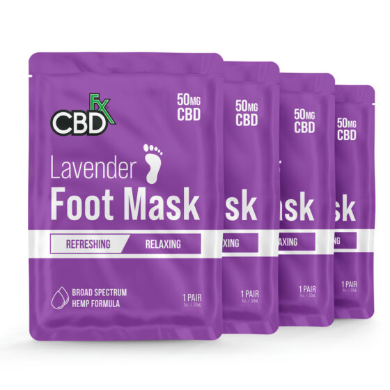 CBDfx - CBD Topical - Lavender Foot Mask - 50mg - 4 Pack
