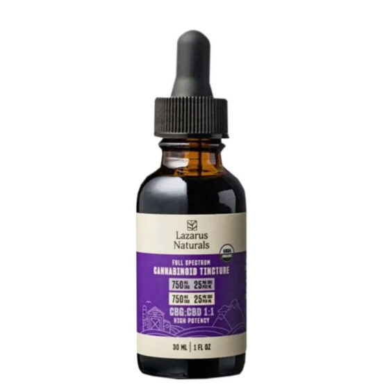 Lazarus Naturals - CBD Tincture - 1:1 CBD:CBG Full Spectrum Oil - 1500mg