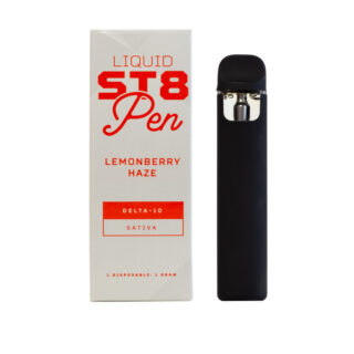 Liquid St8 - Delta 10 Disposable - Rechargeable Pen - Lemonberry Haze - 1g