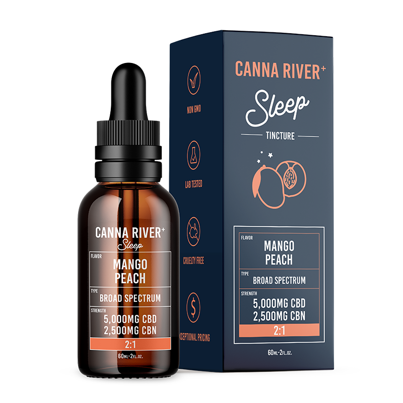 CBD Oil Sleep Tincture with CBN - Mango Peach - Canna River