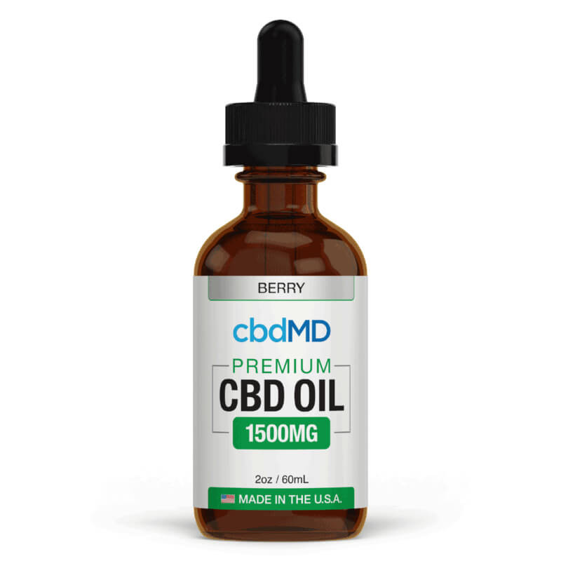 cbdMD - CBD Tincture - Broad Spectrum Berry -1500mg - 60ml