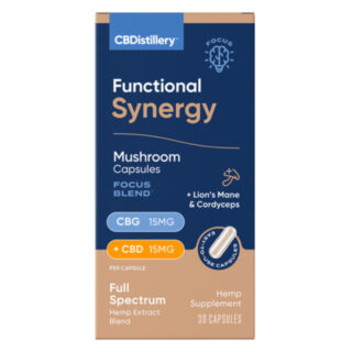 CBDistillery - CBD Oil - CBD:CBG Function Synergy Focus Mushroom Capsules -20mg