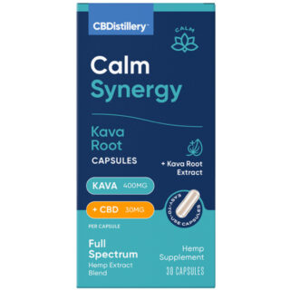 CBDistillery - CBD Capsules - Calm Synergy Caps with Kava Root - 30mg  Front