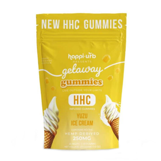 Happi Urb - HHC Edible - Getaway Gummies - Yuzu Ice Cream - 25mg