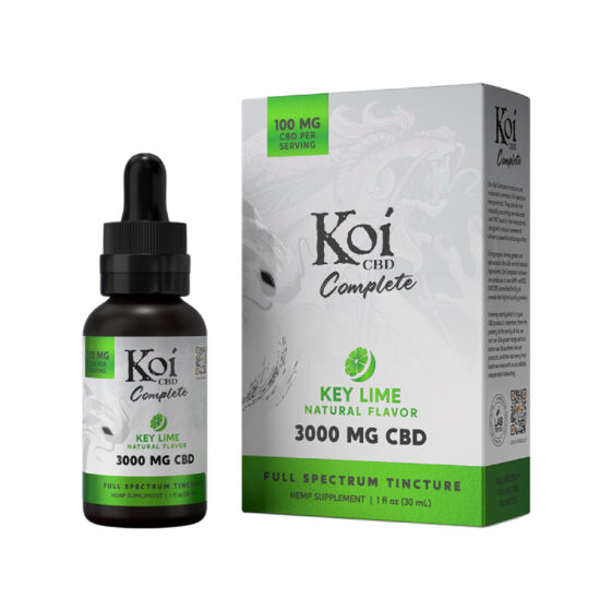 Koi CBD - CBD Oil - Complete Full Spectrum Tincture - Key Lime - 3000mg