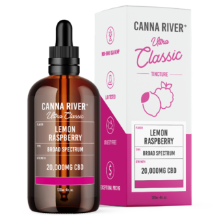 Canna River - CBD Oil - Broad Spectrum Ultra Classic Tincture - Lemon Raspberry - 20000mg
