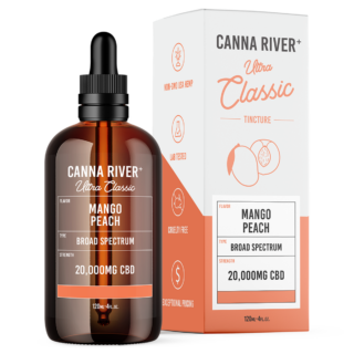Canna River - CBD Oil - Broad Spectrum Ultra Classic Tincture - Mango Peach - 20000mg