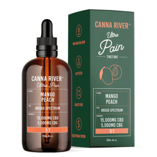 Ultra Pain CBD Oil Tincture with CBG - Mango Peach - Canna River