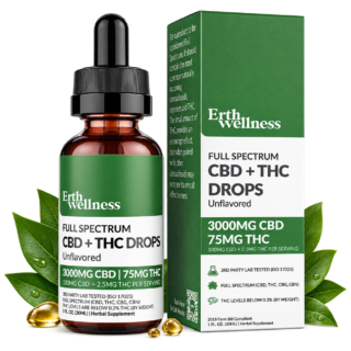 Erth Wellness Full Spectrum CBD + THC Relief Drops Unflavored 30mL