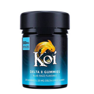 Koi CBD - Delta 8 Edible - Blue Razz Gummies - 25mg - 20 Count