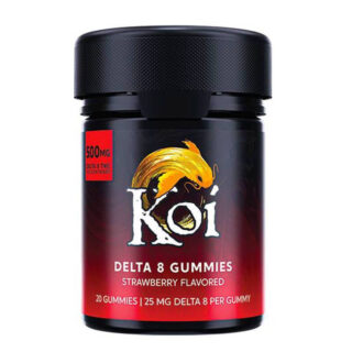 Koi CBD - Delta 8 Edible - Strawberry Gummies - 25mg - 20 Count