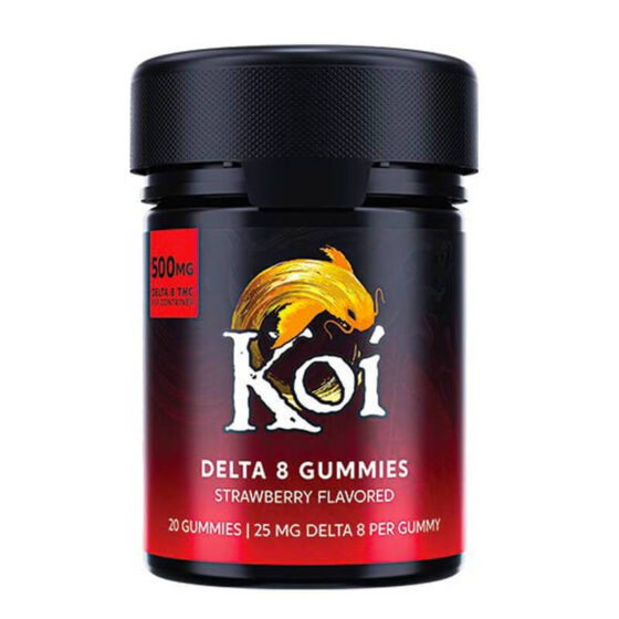 Koi CBD - Delta 8 Edible - Strawberry Gummies - 25mg - 20 Count