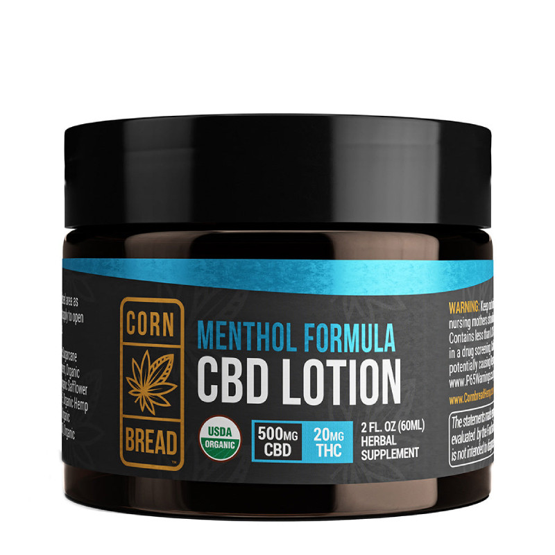 Cornbread Hemp CBD Topical CBDTHC Menthol Lotion 520mg