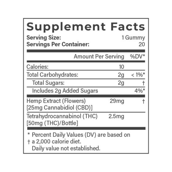 Joy Organics - Delta 9 Edible - CBD:D9 Budder Gummies - Beach Chill  - 27.5mg - Label