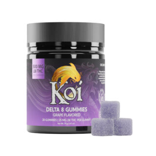 Koi CBD - Delta 8 Edible - Grape Gummies - 25mg - 20 count