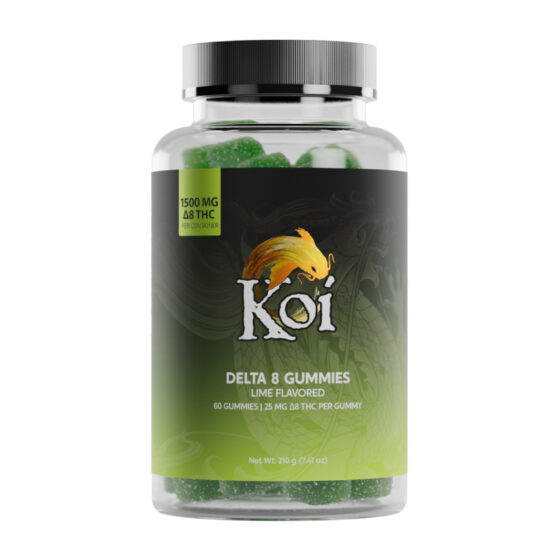 Koi CBD - Delta 8 Edible - Lime Gummies - 25mg - 60 Count