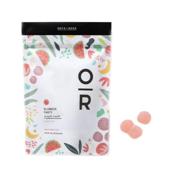 Onyx + Rose - CBD Edible - CBD:CBN Slumber Party Gummies - Watermelon - 25mg