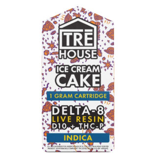 TRE House - Delta 8 Vape - D8 Live Resin:D10:THCP Cartridge - Ice Cream Cake - 1g