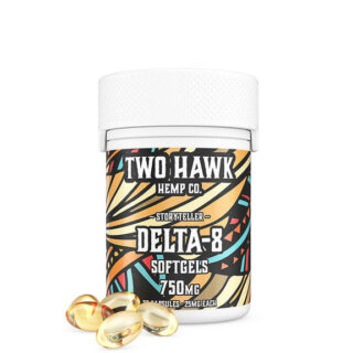 Two Hawk Hemp Co. - Delta 8 Softgels - Storyteller Delta 8 Softgel Capsules - 750mg