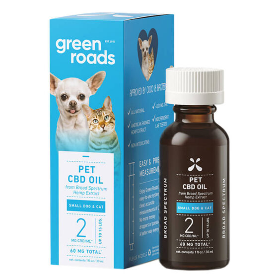 Green Roads - CBD Pet Tincture - Small Dog and Cat Formula - 2mg/ml