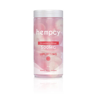 Hempcy - CBD Edible - Strawberry Ring Gummies - 500mg