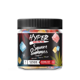 Hyper - Delta 10 Edible - Square Gummies - Tropical  - 25mg