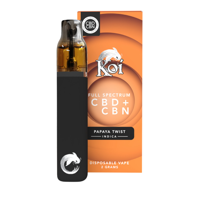 Koi CBD CBD Vape CBDCBN Disposable Papaya Twist 2g