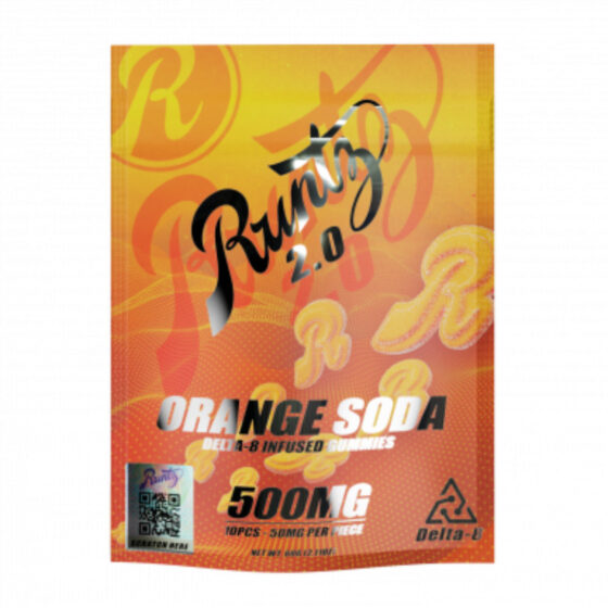 Runtz - Delta 8 Edible - Runtz 2.0 D8 Gummies - Orange Soda - 50mg