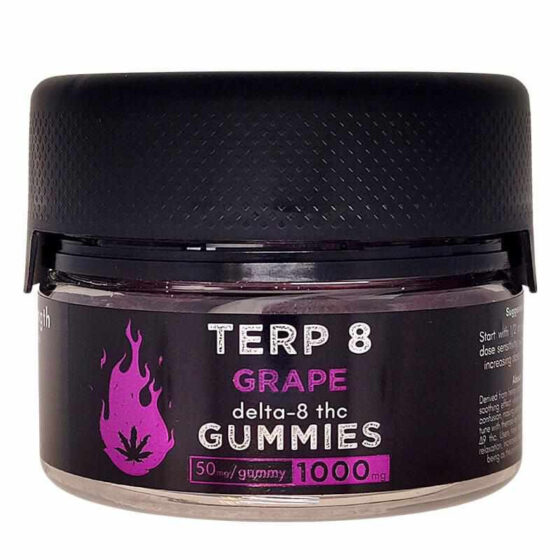 Terp 8 - Delta 8 Edible - Grape Gummies - 1000mg