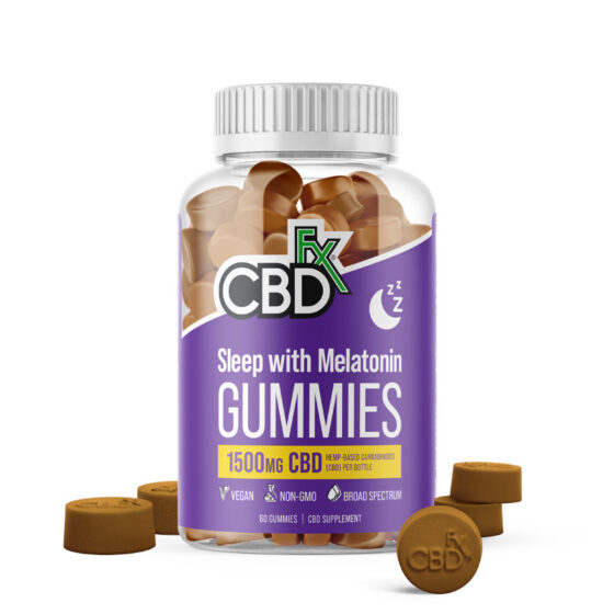 CBDfx - CBD Edible - Broad Spectrum Melatonin Sleep Gummies - 25mg - 1500mg