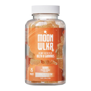 MoonWLKR - Delta 8 Edible - Deimos Gummies - Peach Ringz - 625mg