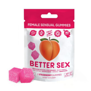 Better Sex - Sexual Wellness - Female Sensual Gummies - Strawberry - 2 Count