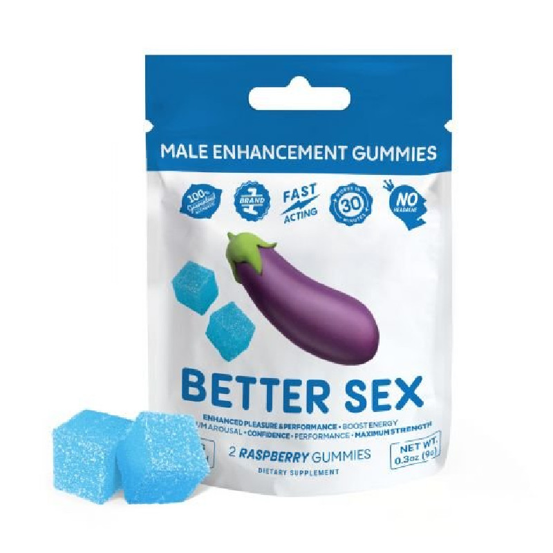 Better Sex Sexual Wellness Male Enhancement Gummies Raspberry 2 Count