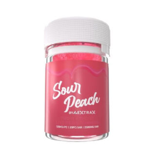 Delta Extrax - Delta 8 Edible - D8 Live Resin Blend Lights Out Gummies - Sour Peach - 125mg - 20 Count Bottle