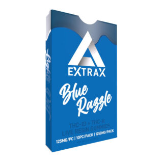 Delta Extrax - Delta 8 Edible - D8 Live Resin Blend Lights Out Gummies - Blue Razzle - 125mg