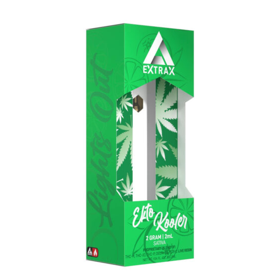 Delta Extrax - THC Vape - D8:D10:THCh:THCjd:THCP Lights Out Live Resin Blend Disposable Pen - Ekto Kooler - 2g