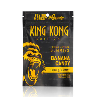 THC Gummies - D8 + D10 Banana Candy King Kong Gummies - 1000mg - By Flying Monkey