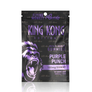 THC Gummies - D8 + D10 Purple Punch King Kong Gummies - 1000mg - By Flying Monkey
