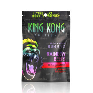 THC Gummies - D8 + D10 Rainbow Belts King Kong Gummies - 1000mg - By Flying Monkey