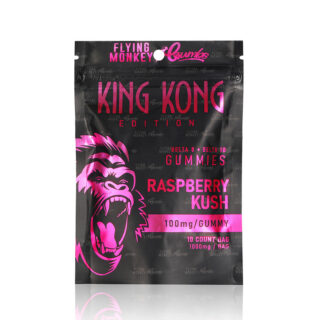 THC Gummies - D8 + D10 Raspberry Kush King Kong Gummies - 1000mg - By Flying Monkey