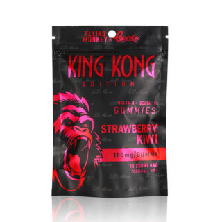THC Gummies - D8 + D10 Strawberry Kiwi King Kong Gummies - 1000mg - By Flying Monkey