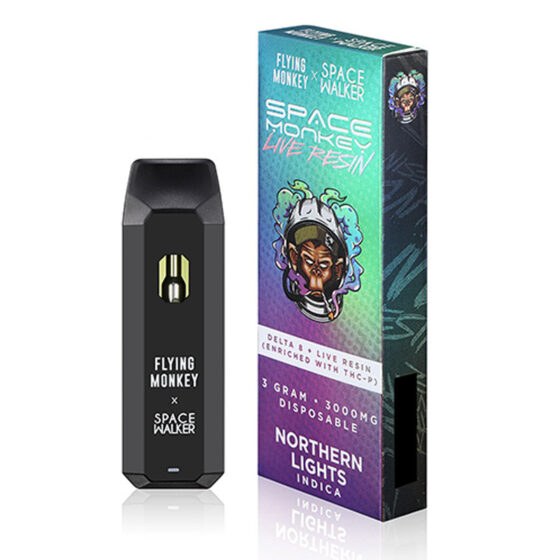 THC Vape Pen - Delta 8 + THCP Live Resin Disposable - Northern Lights Indica - 3g - By Flying Monkey x Space Walker