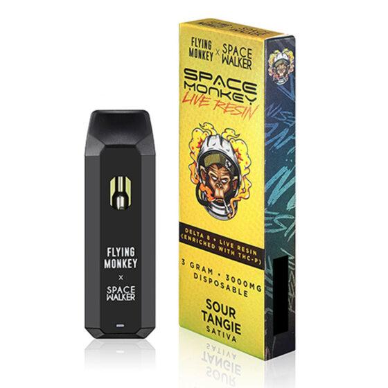 THC Vape Pen - Delta 8 + THCP Live Resin Disposable - Sour Tangie Sativa - 3g - By Flying Monkey x Space Walker