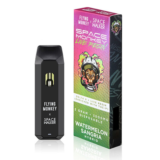 THC Vape Pen - Delta 8 + THCP Live Resin Disposable - Watermelon Sangria Hybrid - 3g - By Flying Monkey x Space Walker