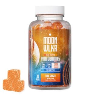 MoonWLKR - CBD Edible - CBD:CBG Pain Gummies With Turmeric - Lime Ginger - 25mg