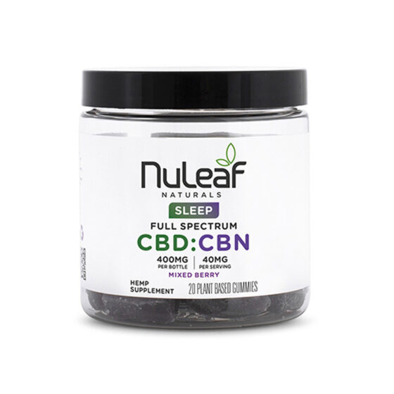 NuLeaf Naturals - CBD:CBN Edible - Full Spectrum Mixed Berry Sleep Gummies - 400mg1800mg