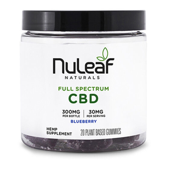 NuLeaf Naturals - CBD Edible - Full Spectrum Blueberry Gummies - 300mg-1350mg