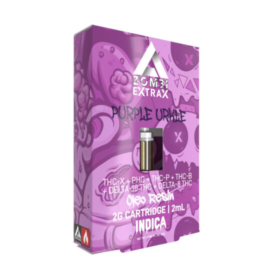 Zombi Extrax - THC Edible - D8:D10:THCP:THCB Oleo Resin Blend Cartridge - Purple Urkle - 2g