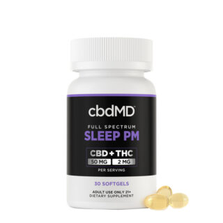 cbdMD - CBD Oil - CBD:THC Sleep PM Softgels - 52mg