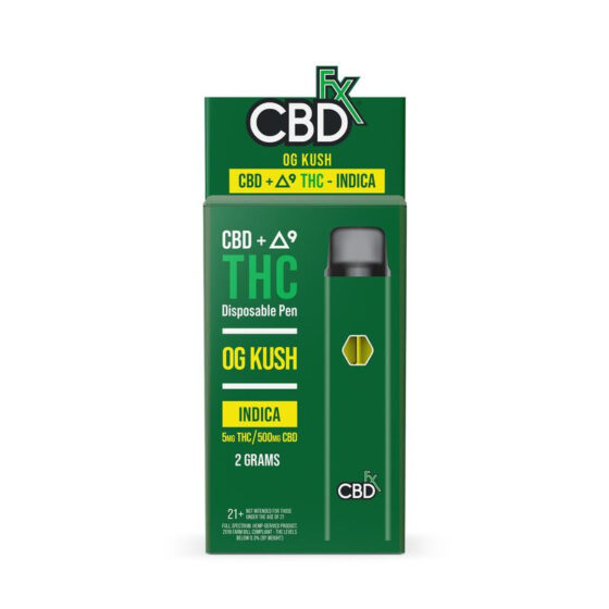 CBDfx - Delta 9 Disposable - OG Kush Indica - 2 Grams - 10 Pack